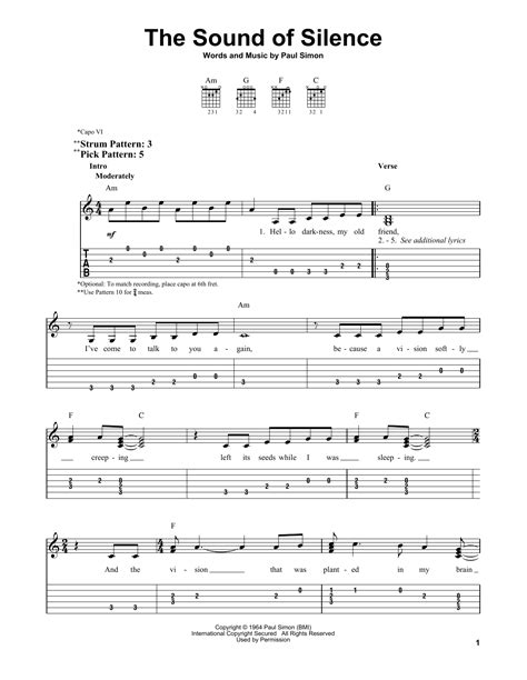 The Sound Of Silence Chords by SIMON & GARFUNKEL | No Sign … - wintechmobiles.com