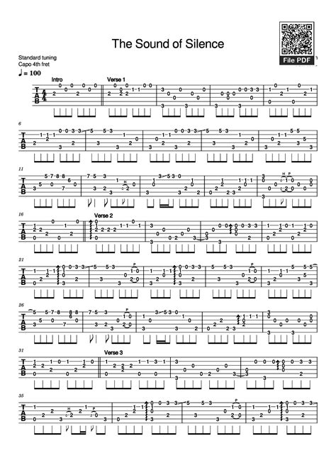 The sound of silence - Chords Easy - Simon (Version 1) | Guitar Chords ... - wintechmobiles.com