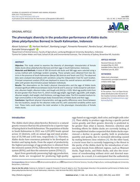 The starter growth performance of Indonesian local ducks (Anas ... - raincitystudios.com