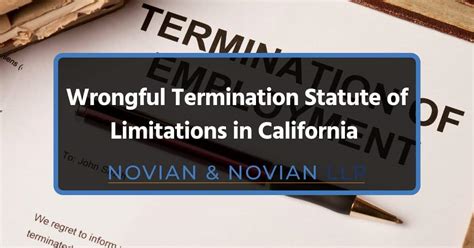 The Statute of Limitations for Wrongful Termination Claims in New … - balustradellc