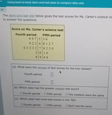 The stem-and-leaf plot below gives the test scores for Ms ... - Filo - wintechmobiles.com