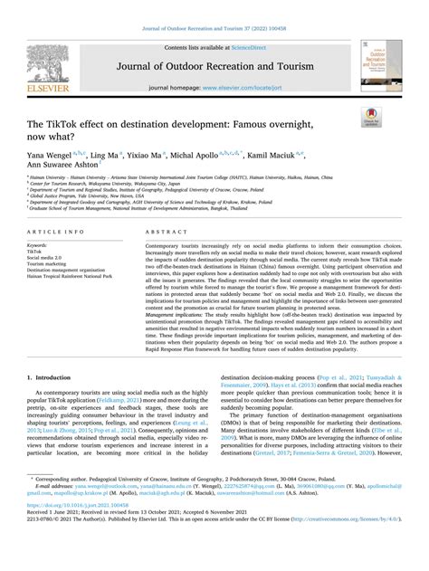 The TikTok effect on destination development: Famous overnight, now ... - balustradellc