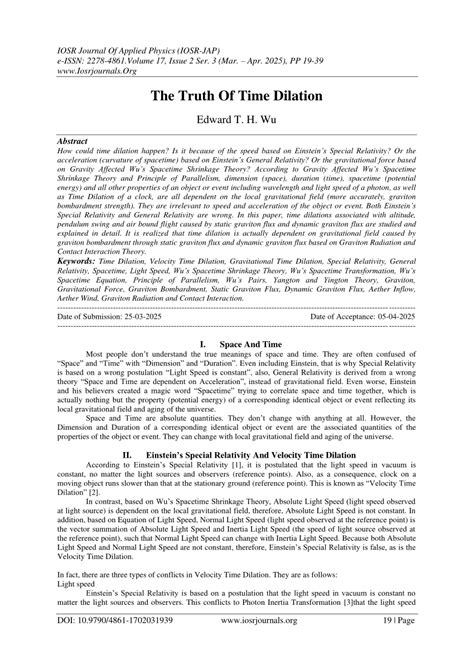 The Truth Of Time Dilation - wintechmobiles.com