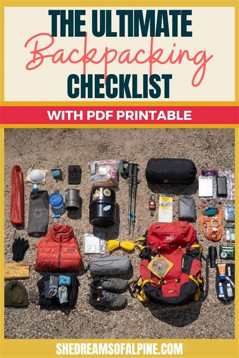 The Ultimate 3-5 Day Backpacking Packing List for … - balustradellc