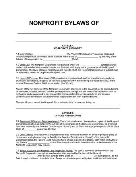 The Ultimate Guide to Nonprofit Bylaws (+Templates!) - balustradellc