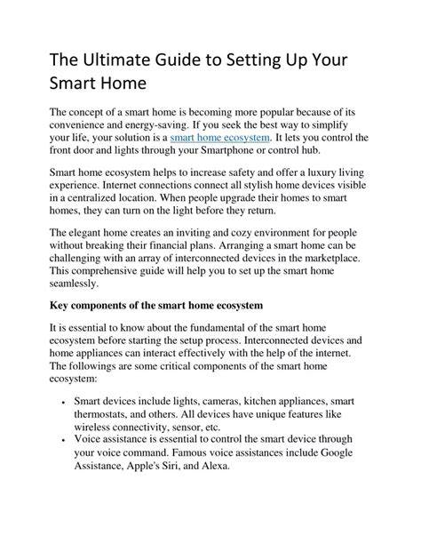 The Ultimate Guide to Setting Up Your Smart Home - balustradellc