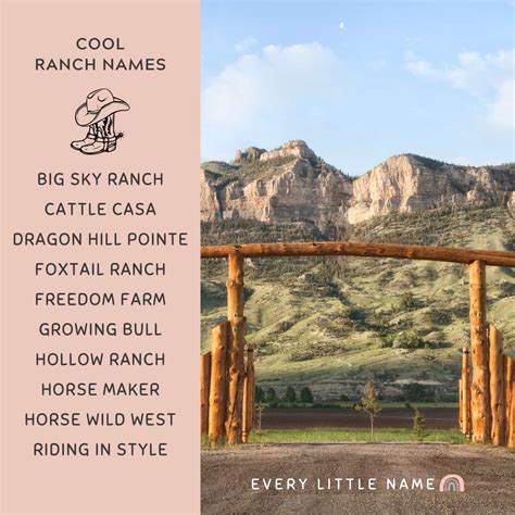The Ultimate List of Ranch Names (Best, Unique - balustradellc