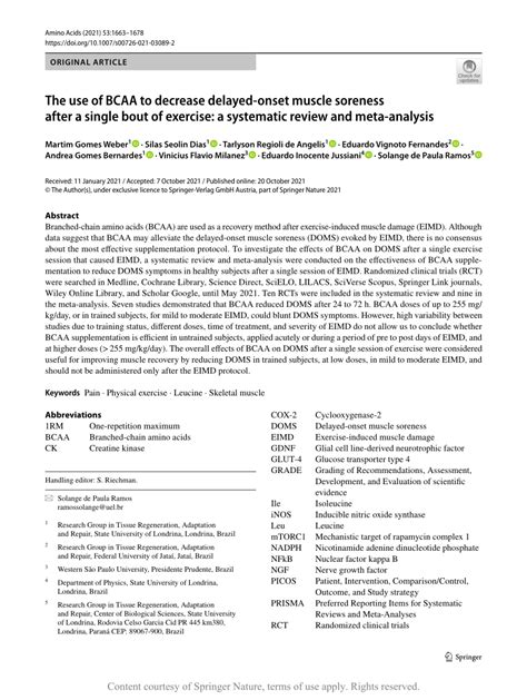 The use of BCAA to decrease delayed-onset muscle soreness - balustradellc