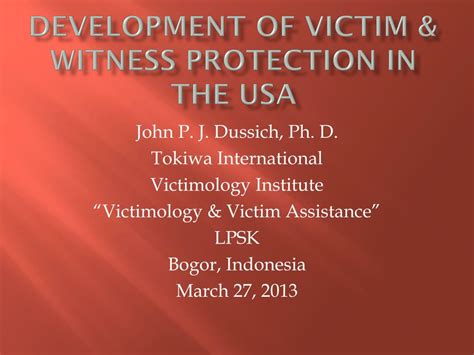 The Victim and Witness Protection Authority: An important ... - Daily FT - balustradellc