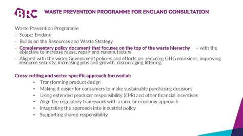 The waste prevention programme for England: Maximising Resources ... - raincitystudios.com