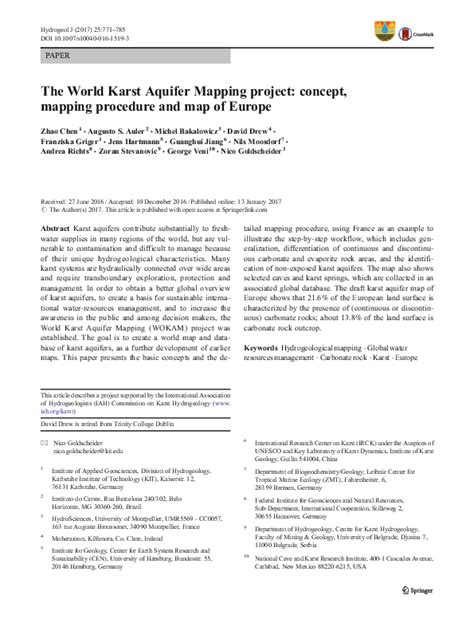 The World Karst Aquifer Mapping project: concept, mapping ... - Springer - wintechmobiles.com