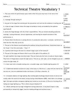 Theatre Glossary: Key Stage Terms | PDF | Art | Poetry - muktibox.com