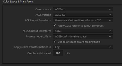 theatre of noise: ACES workflow in DaVinci Resolve - balustradellc