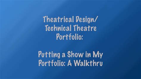 Theatre Portfolio - Lisa Cardinal - muktibox.com