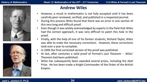 TheMathematicalWorksof AndrewWiles - American Mathematical Society - wintechmobiles.com