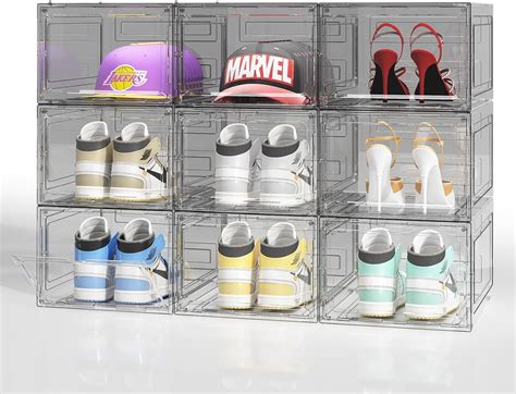 Thickened Clear Shoe Storage Organizer with Magnetic Door, Sturdy ... - balustradellc
