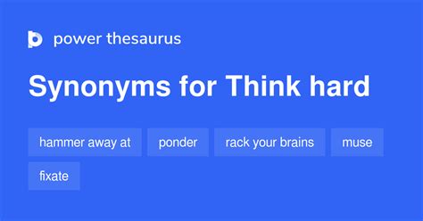 THINK LONG AND HARD in Thesaurus: 52 Synonyms & Antonyms for THINK LONG …