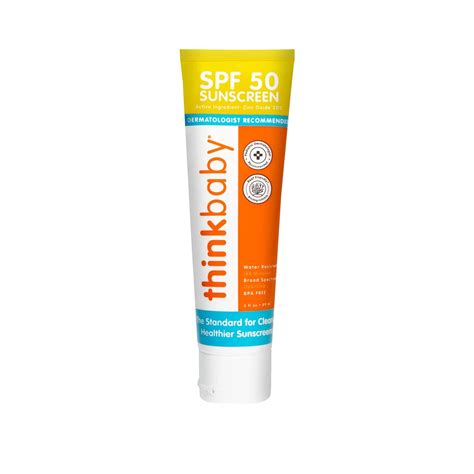 THINKBABY Sunscreen Natural Sunblock,Water Resistant SPF 50