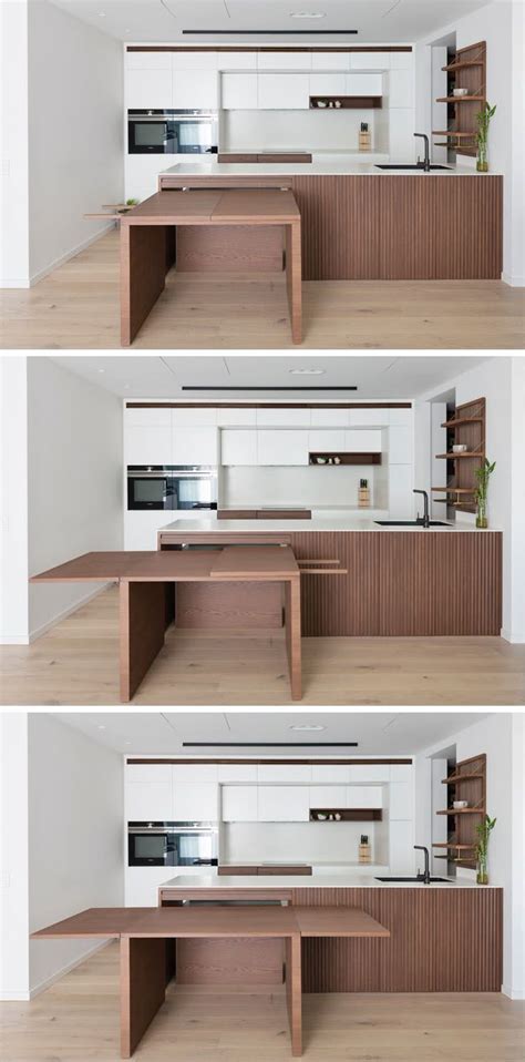 This Hidden Dining Table Design Saves Space Instantly! Smart Kitchen ... - balustradellc