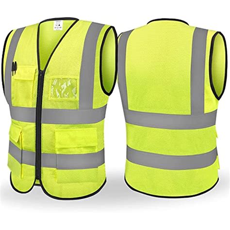 TICONN Reflective Safety Vest Class 2 High Visibility Mesh ANSI - balustradellc