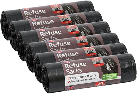 Tie Top 70L Heavy Duty Refuse Sacks - Roll of 10 - balustradellc