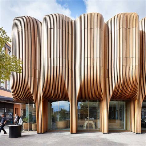 Timber Buildings Modern Closeups royalty-free images - balustradellc