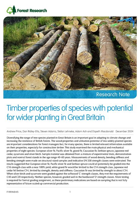 Timber Species and Properties - TOCACT - muktibox.com