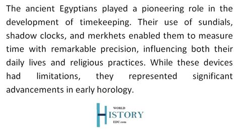 Timekeeping in Ancient Egypt - World History Edu - wintechmobiles.com