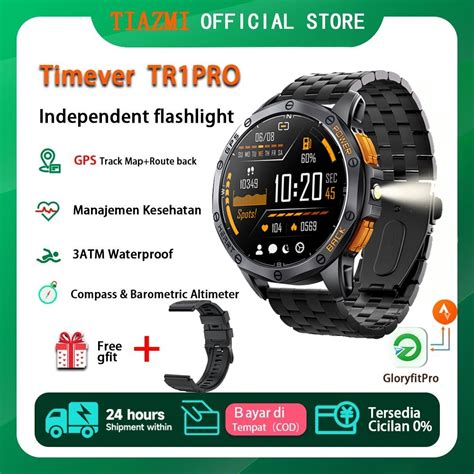 TIMEVER TR1PRO | Built-in GPS | AOD Layar smartwatch - balustradellc