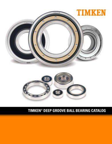 TIMKEN DEEP GROOVE BALL BEARING CATALOG - raincitystudios.com