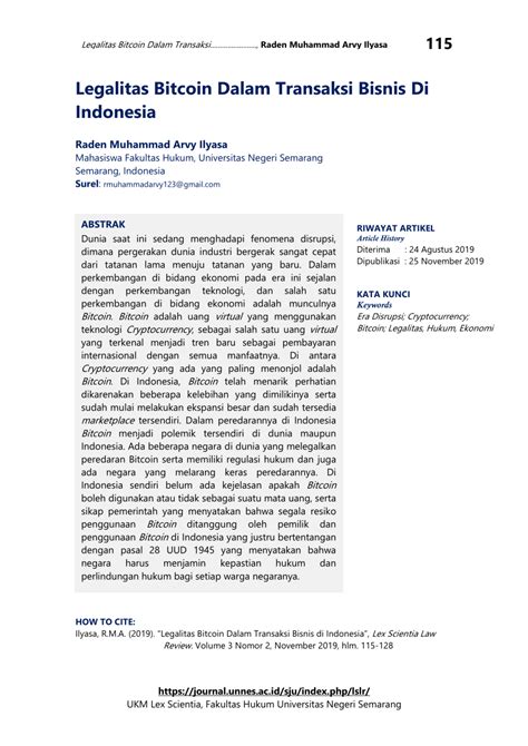 Tinjauan Legalitas Transaksi Bitcoin Di Indonesia - balustradellc