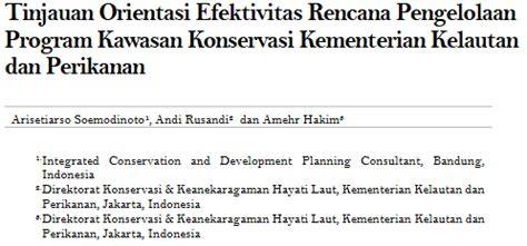 Tinjauan Orientasi Efektivitas Rencana Pengelolaan Program … - raincitystudios.com