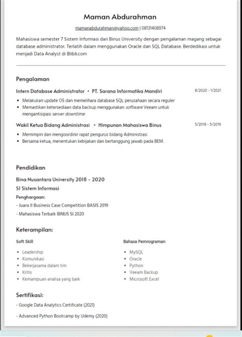 Tips dan Contoh CV Sakti yang ATS Friendly - balustradellc
