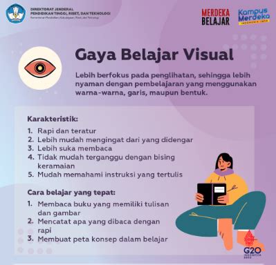 Tips gaya belajar Visual 1) Fasilitasi dengan banyak material ... - balustradellc
