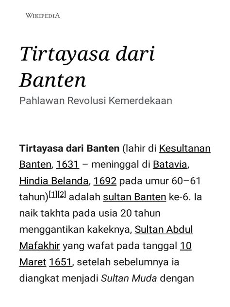 Tirtayasa dari Banten - Wikipedia bahasa Indonesia, … - wintechmobiles.com