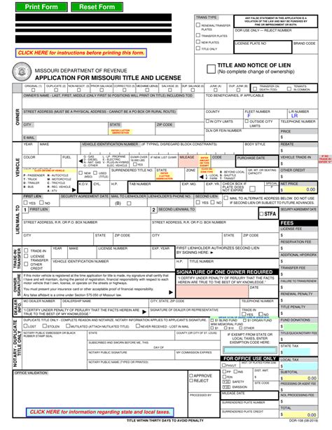 TITLING AND LICENSING INSTRUCTIONS FOR OFFICIAL …