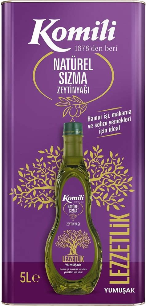 TL (129,98 TL/l) Komili Ege Sızması Natürel Sızma Zeytinyağı, Teneke, 5 Lt.