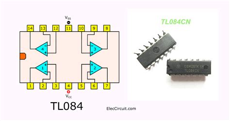 TL084 circuits JFET Input Op-amp datasheet ElecCircuit.com