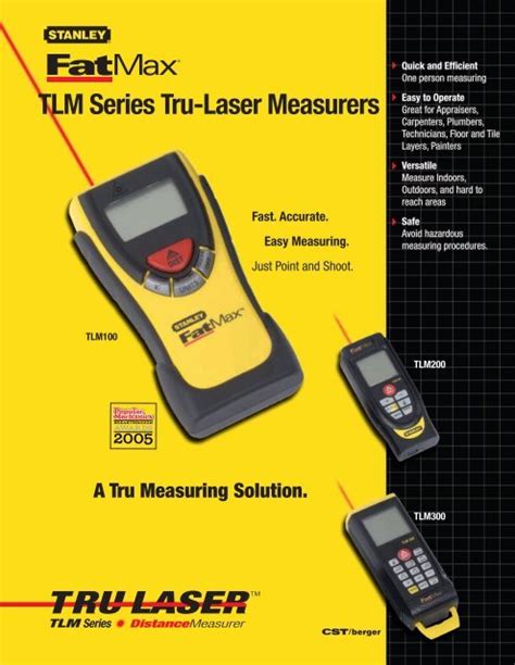 TLM100 (77-910) Fatmax Tru-Laser Instructions