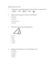 TMTA 2008 Geometry Test