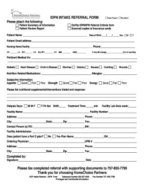 TN Intake/Referral Form Fill and Sign Printable Template Online US
