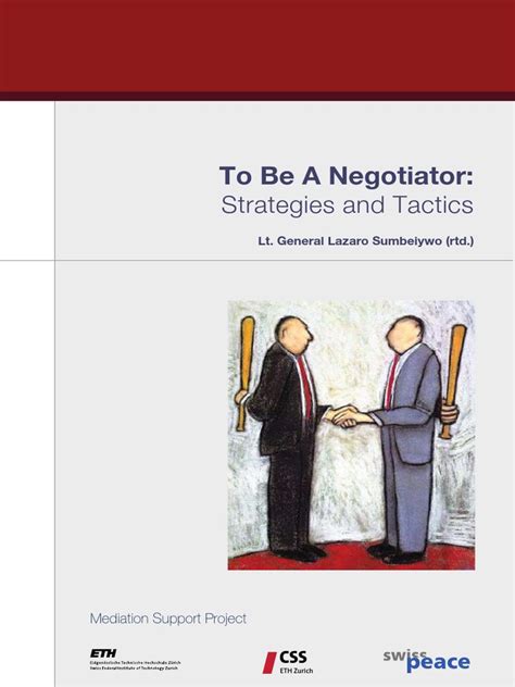 To Be A Negotiator: Strategies and Tactics - ETH Z - balustradellc