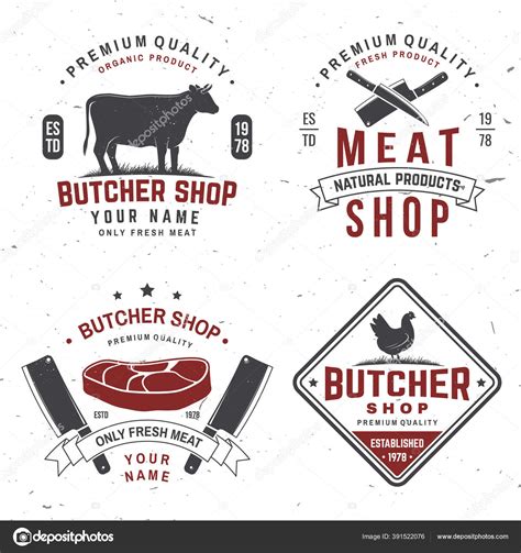 Toko Daging Lencana Atau Label Dengan Sapi Daging Sapi ... - iStock - muktibox.com