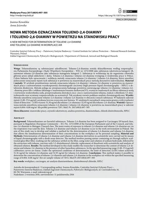 TOLUENE-2,6-DIAMINE Occupational Safety and Health Administration