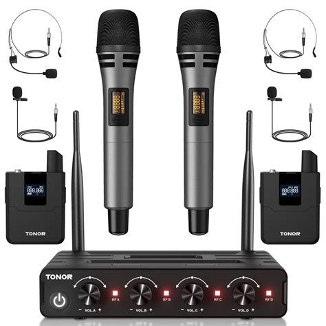 TONOR Wireless Microphone System, 4 * 10-Channel … - balustradellc