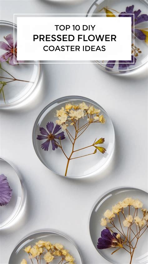 Top 10 DIY Pressed Flower Coaster Ideas - sameday … - muktibox.com