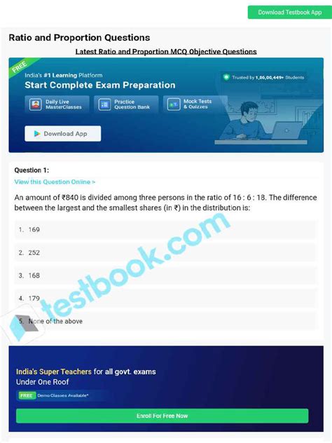 Top 199+ Ratio Proportion Age Based MCQ Questions Answers - wintechmobiles.com