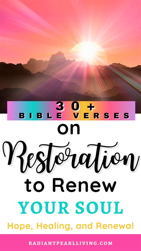 Top 20+ Bible Verses about Restoration: Restoring … - muktibox.com