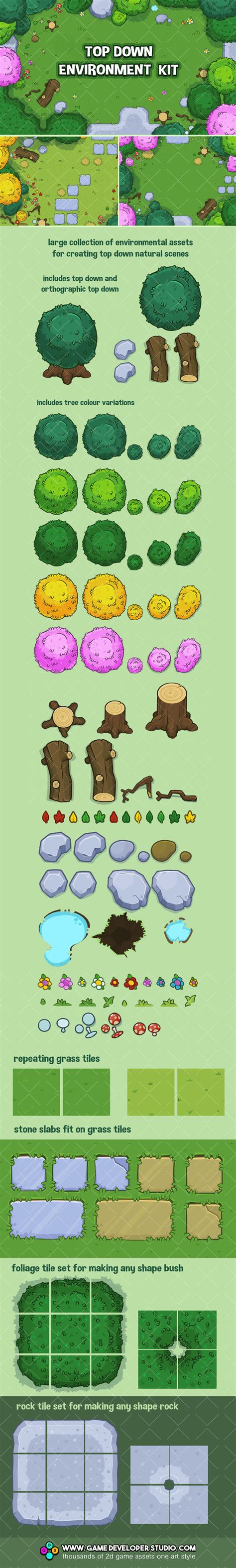 Top down environmental asset pack - Game Asset Packs - Construct - muktibox.com