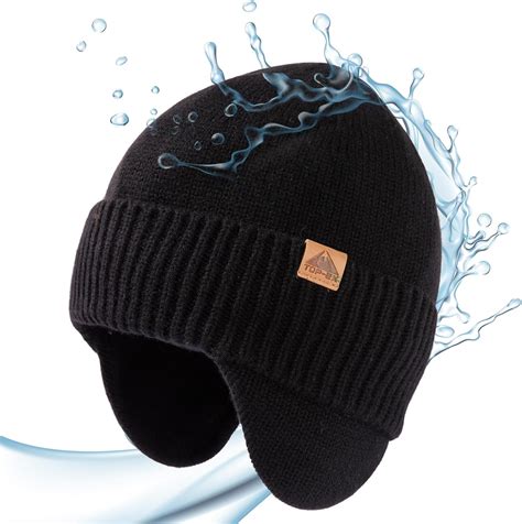 TOP-EX XL/XXL Unisex 100% Merino Wool Beanies Hats Fleece Lined Winter ... - balustradellc
